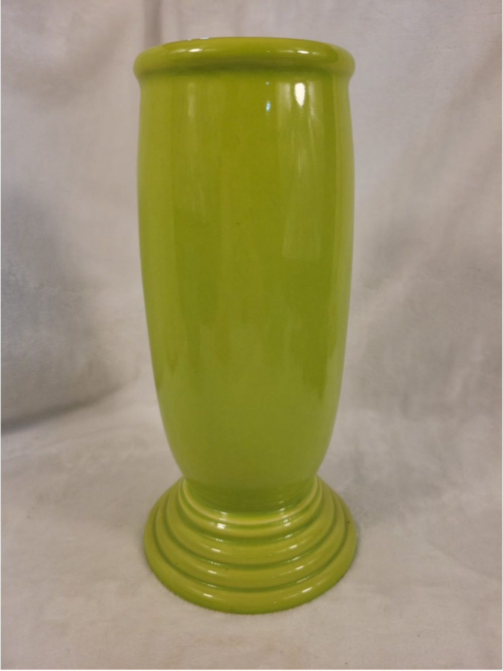 RETIRED Vintage Fiesta Millennium III Vase – Homer Laughlin, Chartreuse, 1997
